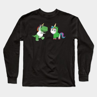 Uni-rex Unicorn T-rex Funny Long Sleeve T-Shirt